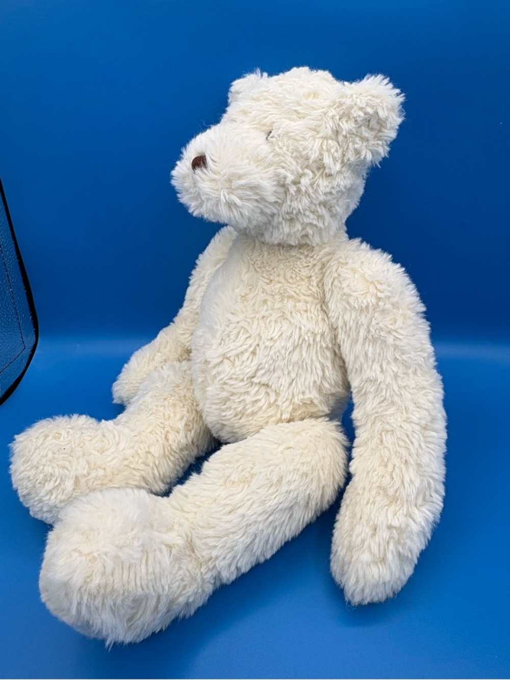 GUND vintage Cream Teddy Bear Plush Textured Shaggy Fur - Picture 4 of 9